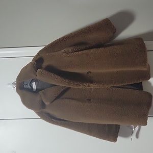Faux medium Sherling brown coat